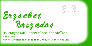 erzsebet naszados business card